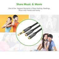 Ugreen 3.5mm Audio Stereo Y Splitter Cable 3.5mm Male to 2 Port 3.5mm Female for Earphone and Headset Splitter... N3