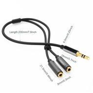 Ugreen 3.5mm Audio Stereo Y Splitter Cable 3.5mm Male to 2 Port 3.5mm Female for Earphone and Headset Splitter... N7
