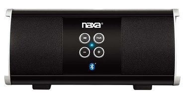 NAXA Electronics NAS-3070 Portable Stereo Speaker System with Bluetooth, Shiny Black