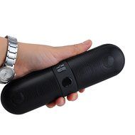 Wireless Mini Pill Multi-function Bluetooth Speaker w/ Mic TF card / FM Radio Function (Black) N4