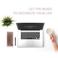 Bluetooth Speaker, SHIDU T6 Hi-Fi Portable Wireless Stereo V 4.2 Speaker with HD Sound and Bass (Rose Gold) N2