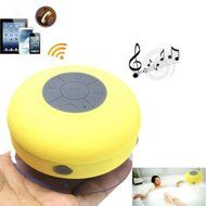 ZPS Wireless Mini Waterproof Bluetooth Suction Shower Car Handsfree Mic Speaker (Yellow)