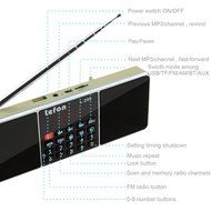LEFON Multifunctional Bluetooth Dual Channel Digital AM / FM Radio Media Speaker MP3 Music Player Support TF Card... N2