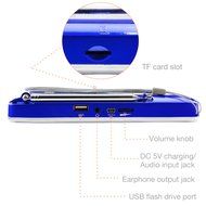 LEFON Multifunctional Bluetooth Dual Channel Digital AM / FM Radio Media Speaker MP3 Music Player Support TF Card... N23