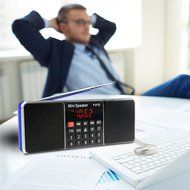 LEFON Multifunctional Bluetooth Dual Channel Digital AM / FM Radio Media Speaker MP3 Music Player Support TF Card... N27