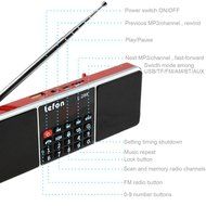 LEFON Multifunctional Bluetooth Dual Channel Digital AM / FM Radio Media Speaker MP3 Music Player Support TF Card... N38
