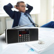 LEFON Multifunctional Bluetooth Dual Channel Digital AM / FM Radio Media Speaker MP3 Music Player Support TF Card... N55