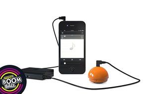 Mighty BoomBall Portable Vibration Speaker with Battery Booster - Orange N3
