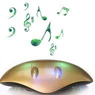 Dynamic LED Lights Nightlight Wireless Portable Bluetooth Stingray Fish/Shark-shape Speaker Support TF Card for... N18