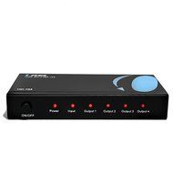 OREI HD-104 1x4 4 Ports HDMI Powered Splitter for Full HD 1080P &amp; 3D Support (One Input To Four Outputs)