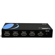 OREI HD-104 1x4 4 Ports HDMI Powered Splitter for Full HD 1080P &amp; 3D Support (One Input To Four Outputs) N2