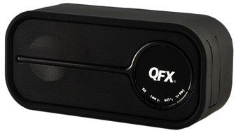 QFX BT-40BLK/BK Portable Rechargeable Bluetooth Speaker with Microphone (Black)