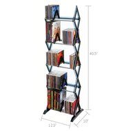 Atlantic Mitsu 130 CD/90 DVD/BluRay/Games 5-Tier Media Rack Smoke N2