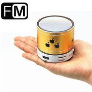 Smileto New Pattern Mini Bluetooth Speaker Apple LED Light Wireless Smart Hands Free Speaker With FM Radio Support...