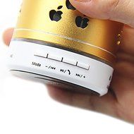 Smileto New Pattern Mini Bluetooth Speaker Apple LED Light Wireless Smart Hands Free Speaker With FM Radio Support... N4