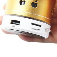 Smileto New Pattern Mini Bluetooth Speaker Apple LED Light Wireless Smart Hands Free Speaker With FM Radio Support... N6