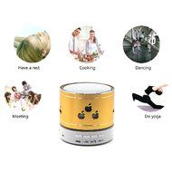 Smileto New Pattern Mini Bluetooth Speaker Apple LED Light Wireless Smart Hands Free Speaker With FM Radio Support... N7