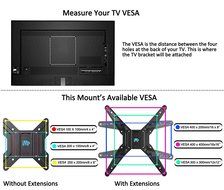 Mounting Dream MD2413-MX Full Motion Articulating Arm Wall Mount Bracket for 26-55 Inches LED/LCD/Plasma Flat... N4