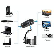 Tendak Gold-Plated Active HD 1080P HDMI to VGA Converter Adapter Dongle with 3.5mm Audio for Laptop PC Projector... N42