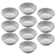 Delight eShop Baking Tool 10PCS Egg Tart Aluminum Cupcake Cake Cookie Flower Mold Mould Tin