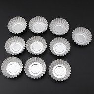 Delight eShop Baking Tool 10PCS Egg Tart Aluminum Cupcake Cake Cookie Flower Mold Mould Tin N4