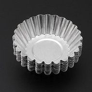 Delight eShop Baking Tool 10PCS Egg Tart Aluminum Cupcake Cake Cookie Flower Mold Mould Tin N5