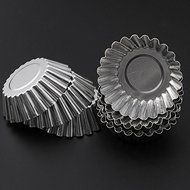 Delight eShop Baking Tool 10PCS Egg Tart Aluminum Cupcake Cake Cookie Flower Mold Mould Tin N6