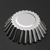 Delight eShop Baking Tool 10PCS Egg Tart Aluminum Cupcake Cake Cookie Flower Mold Mould Tin N8