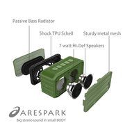 Arespark Outdoor Bluetooth 4.0 Speaker with 12 Hours Playtime, 7W Dual Stereo Bass Radiator, IPX4 Waterproof,... N18