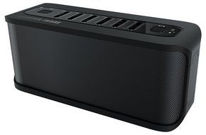 SHARPER IMAGE SBT609BK Custom Sound Bluetooth Speaker With Dancing LED Lights, Built-in Mic, and 3.5mm Jack N2