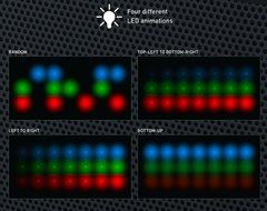 SHARPER IMAGE SBT609BK Custom Sound Bluetooth Speaker With Dancing LED Lights, Built-in Mic, and 3.5mm Jack N4