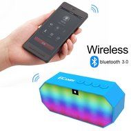 Bluetooth Speakers,Ecandy Portable Wireless Stereo Speaker with LED Lights, Build-in Microphone Support Hands-free... N8