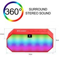 Bluetooth Speakers,Ecandy Portable Wireless Stereo Speaker with LED Lights, Build-in Microphone Support Hands-free... N10