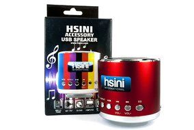 hsini Portable Mini Music SD USB Speaker for PC Mobile Phone MP3 Player - Retail Packaging - Blue N5