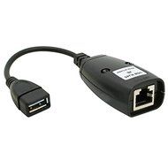 2 Pcs USB to RJ45 LAN Cable Extension Adapter Extender Over Cat5 RJ45 Cat6 Patch Cord Black N2