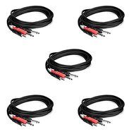 Hosa CMP-159 3.5 mm TRS to Dual 1/4 inch TS Stereo Breakout Cable, 10 feet N3
