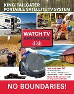 KING VQ4100 Quest Portable/Roof Mountable Satellite TV Antenna (for use with DIRECTV) N45