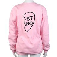 AIMTOPPY Fashion Women Letter Print Long Sleeve Hooded Sweater Top Blouse Sister Shirt (L, B( ST END )) N2