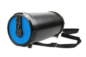 Woozik S21 Portable Indoor/Outdoor Bluetooth Speaker with Back-Lit LED Light, FM Radio Function and Carrying Strap N9