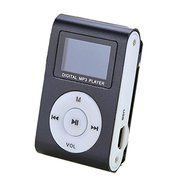 ATFUNGO Mini MP3 Player Clip USB FM Radio LCD Screen Support for 32GB Micro SD (Black)