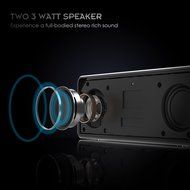 Honstek K7 Bluetooth Wireless Portable Speaker with Stereo HD Sound and Enhanced Bass(Black) N3