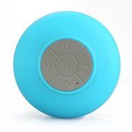 SODIAL (R)Waterproof Mini Bluetooth Wireless Speaker Hands Free Sucker Mobile Phone shower car Blue for Apple... N3