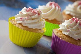 The Boston Sweets Silicone Cupcake Liners - 24 Pack Baking Cups- EIGHT colors - Reusable &amp; Nonstick Muffin Molds... N2