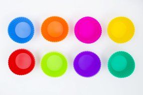 The Boston Sweets Silicone Cupcake Liners - 24 Pack Baking Cups- EIGHT colors - Reusable &amp; Nonstick Muffin Molds... N4