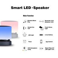 BONAOK Smart Wireless Bluetooth Speaker APP control 16 Million Colorful LED Light for Android &amp; IOS Smartphone... N5