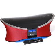 Avalon 2.1CH Bluetooth Speaker Sound System with AUX and FM Radio, Red