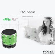 Wireless Bluetooth Speaker, FOME SPORTS|OUTDOORS Portable Mini Metal Steel Speaker with Fm Radio Support TF/SD... N14