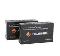 J-Tech Digital Hdmi Extender By Single Cat 5E/6/7 (The Latest &amp; The Best) Ver 1.3 Certified For Full Hd 1080P