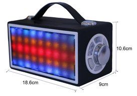 Deli Wooden Bluetooth Speaker - USB 2.0 Power MP3 Format with FM Radio/LED and Support TF Card Innert Rechargeable... N4