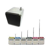 HuaYang USB Digital PC Mini Speaker Micro SD/TF Card MP3 Music Player FM Radio(Silver)
